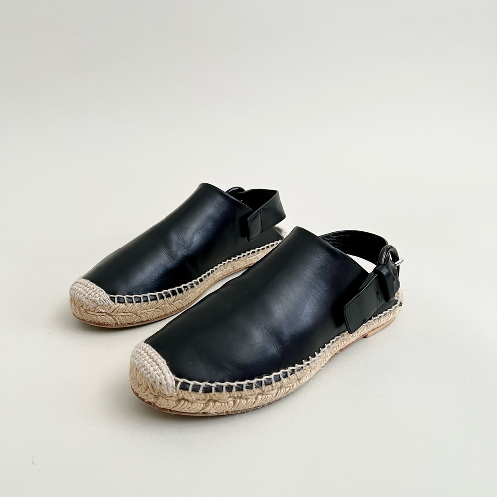 Celine Espadrilles Slingback Slides Black 37